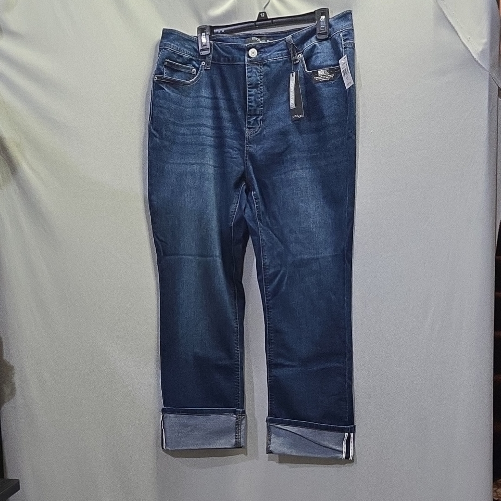 Women's Plus Classic Blue Straight Leg Jeans